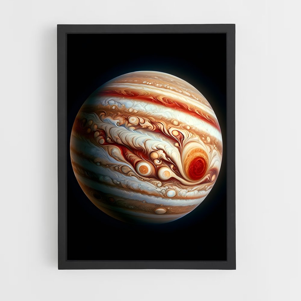 Poster La Tempête de Jupiter – affiche Système solaire (vue 2)